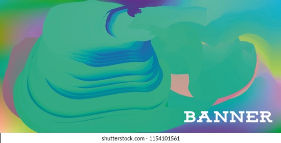 Modern colorful vector banner with gradient background. Colorful abstract geometric background. Template for banner, web page development, poster, flyer, magazine page, EPS10. Horizontal banner.