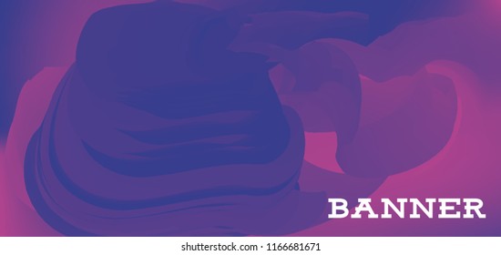 Modern colorful vector banner with gradient background. Colorful abstract geometric background. Template for banner, web page development, poster, flyer, magazine page, EPS10. Horizontal banner.