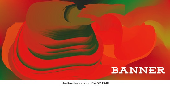 Modern colorful vector banner with gradient background. Colorful abstract geometric background. Template for banner, web page development, poster, flyer, magazine page, EPS10. Horizontal banner.