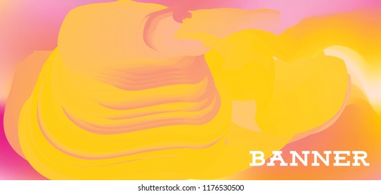 Modern colorful vector banner with gradient background. Colorful abstract geometric background. Template for banner, web page development, poster, flyer, magazine page, EPS10. Horizontal banner.