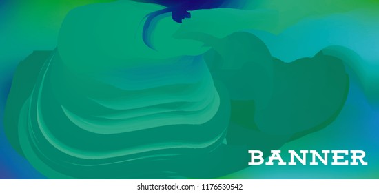 Modern colorful vector banner with gradient background. Colorful abstract geometric background. Template for banner, web page development, poster, flyer, magazine page, EPS10. Horizontal banner.