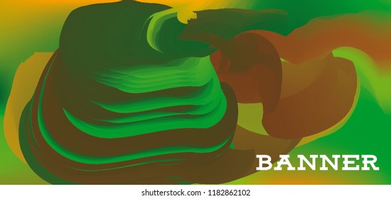 Modern colorful vector banner with gradient background. Colorful abstract geometric background. Template for banner, web page development, poster, flyer, magazine page, EPS10. Horizontal banner.