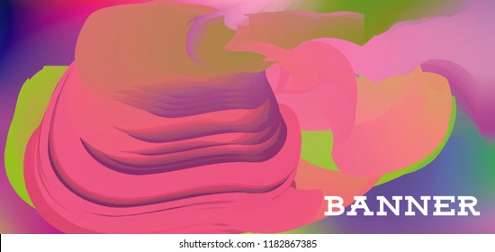 Modern colorful vector banner with gradient background. Colorful abstract geometric background. Template for banner, web page development, poster, flyer, magazine page, EPS10. Horizontal banner.