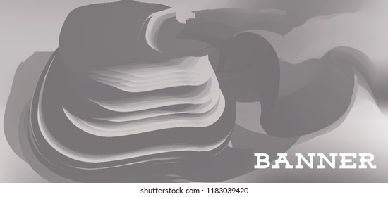 Modern colorful vector banner with gradient background. Colorful abstract geometric background. Template for banner, web page development, poster, flyer, magazine page, EPS10. Horizontal banner.