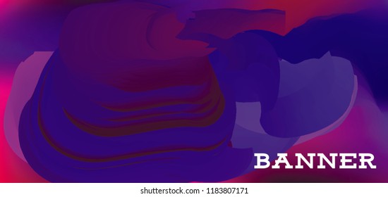 Modern colorful vector banner with gradient background. Colorful abstract geometric background. Template for banner, web page development, poster, flyer, magazine page, EPS10. Horizontal banner.