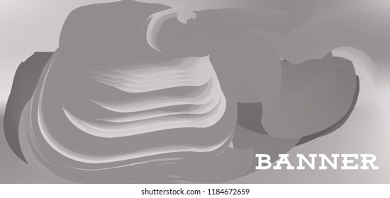 Modern colorful vector banner with gradient background. Colorful abstract geometric background. Template for banner, web page development, poster, flyer, magazine page, EPS10. Horizontal banner.