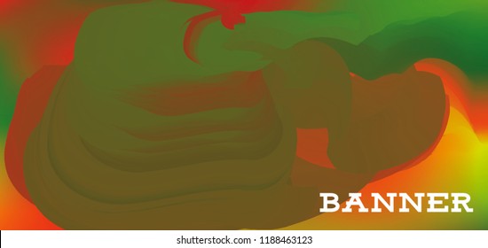 Modern colorful vector banner with gradient background. Colorful abstract geometric background. Template for banner, web page development, poster, flyer, magazine page, EPS10. Horizontal banner.