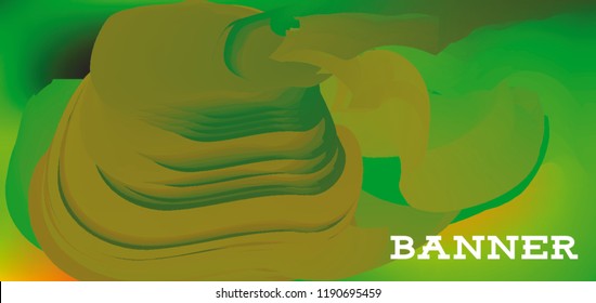 Modern colorful vector banner with gradient background. Colorful abstract geometric background. Template for banner, web page development, poster, flyer, magazine page, EPS10. Horizontal banner.