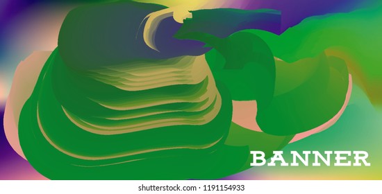 Modern colorful vector banner with gradient background. Colorful abstract geometric background. Template for banner, web page development, poster, flyer, magazine page, EPS10. Horizontal banner.