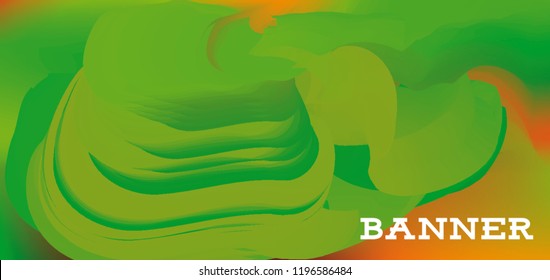 Modern colorful vector banner with gradient background. Colorful abstract geometric background. Template for banner, web page development, poster, flyer, magazine page, EPS10. Horizontal banner.
