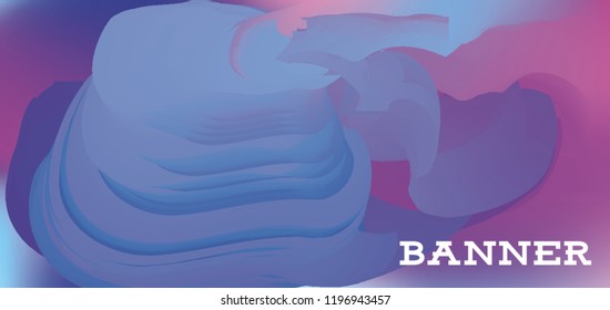 Modern colorful vector banner with gradient background. Colorful abstract geometric background. Template for banner, web page development, poster, flyer, magazine page, EPS10. Horizontal banner.