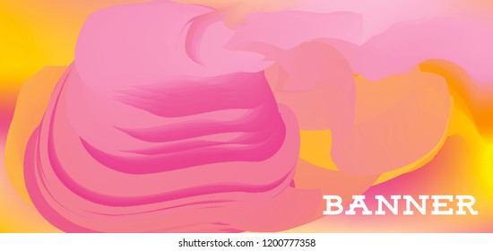 Modern colorful vector banner with gradient background. Colorful abstract geometric background. Template for banner, web page development, poster, flyer, magazine page, EPS10. Horizontal banner.