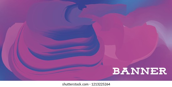 Modern colorful vector banner with gradient background. Colorful abstract geometric background. Template for banner, web page development, poster, flyer, magazine page, EPS10. Horizontal banner.