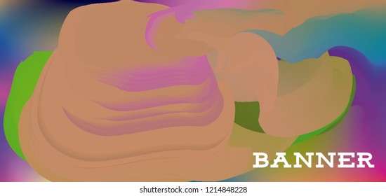 Modern colorful vector banner with gradient background. Colorful abstract geometric background. Template for banner, web page development, poster, flyer, magazine page, EPS10. Horizontal banner.
