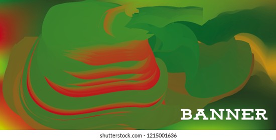 Modern colorful vector banner with gradient background. Colorful abstract geometric background. Template for banner, web page development, poster, flyer, magazine page, EPS10. Horizontal banner.
