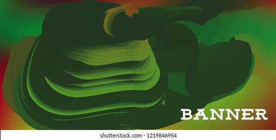 Modern colorful vector banner with gradient background. Colorful abstract geometric background. Template for banner, web page development, poster, flyer, magazine page, EPS10. Horizontal banner.