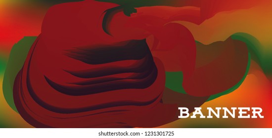 Modern colorful vector banner with gradient background. Colorful abstract geometric background. Template for banner, web page development, poster, flyer, magazine page, EPS10. Horizontal banner.