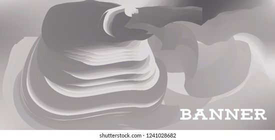 Modern colorful vector banner with gradient background. Colorful abstract geometric background. Template for banner, web page development, poster, flyer, magazine page, EPS10. Horizontal banner.