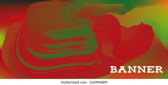 Modern colorful vector banner with gradient background. Colorful abstract geometric background. Template for banner, web page development, poster, flyer, magazine page, EPS10. Horizontal banner.