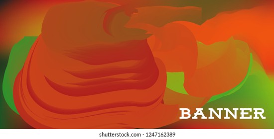 Modern colorful vector banner with gradient background. Colorful abstract geometric background. Template for banner, web page development, poster, flyer, magazine page, EPS10. Horizontal banner.