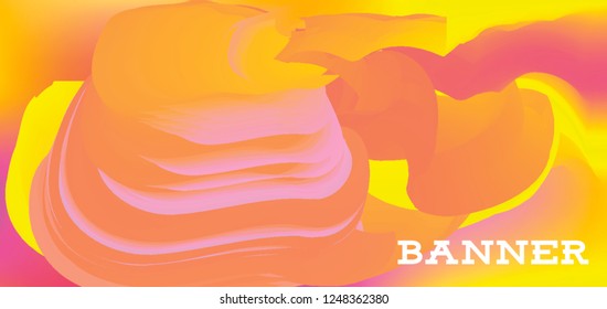 Modern colorful vector banner with gradient background. Colorful abstract geometric background. Template for banner, web page development, poster, flyer, magazine page, EPS10. Horizontal banner.