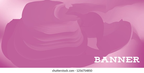 Modern colorful vector banner with gradient background. Colorful abstract geometric background. Template for banner, web page development, poster, flyer, magazine page, EPS10. Horizontal banner.
