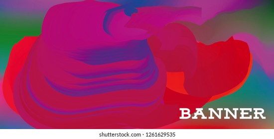 Modern colorful vector banner with gradient background. Colorful abstract geometric background. Template for banner, web page development, poster, flyer, magazine page, EPS10. Horizontal banner.