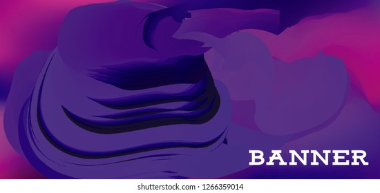 Modern colorful vector banner with gradient background. Colorful abstract geometric background. Template for banner, web page development, poster, flyer, magazine page, EPS10. Horizontal banner.