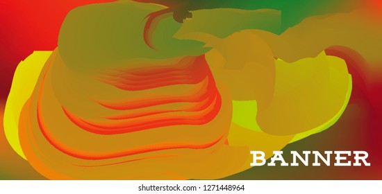Modern colorful vector banner with gradient background. Colorful abstract geometric background. Template for banner, web page development, poster, flyer, magazine page, EPS10. Horizontal banner.