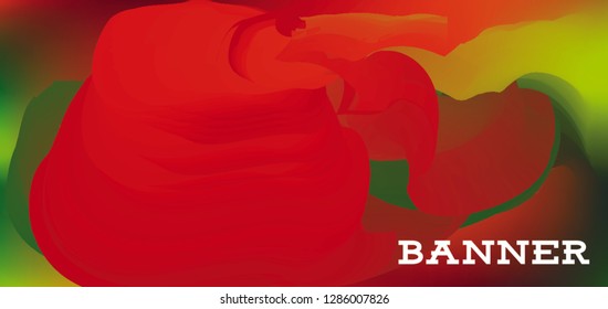 Modern colorful vector banner with gradient background. Colorful abstract geometric background. Template for banner, web page development, poster, flyer, magazine page, EPS10. Horizontal banner.