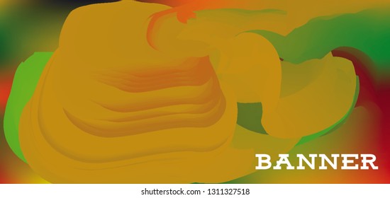 Modern colorful vector banner with gradient background. Colorful abstract geometric background. Template for banner, web page development, poster, flyer, magazine page, EPS10. Horizontal banner.