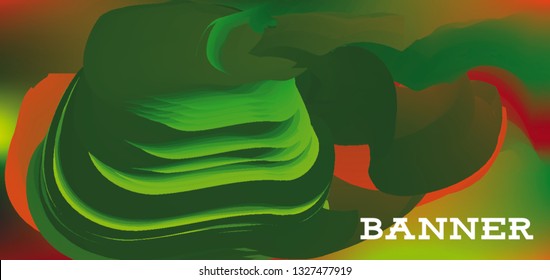 Modern colorful vector banner with gradient background. Colorful abstract geometric background. Template for banner, web page development, poster, flyer, magazine page, EPS10. Horizontal banner.