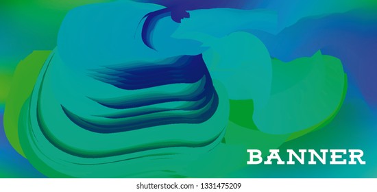 Modern colorful vector banner with gradient background. Colorful abstract geometric background. Template for banner, web page development, poster, flyer, magazine page, EPS10. Horizontal banner.