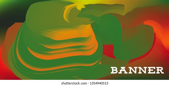 Modern colorful vector banner with gradient background. Colorful abstract geometric background. Template for banner, web page development, poster, flyer, magazine page, EPS10. Horizontal banner.