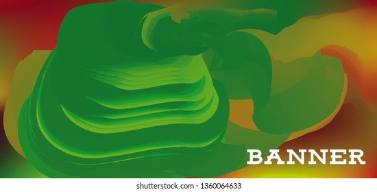 Modern colorful vector banner with gradient background. Colorful abstract geometric background. Template for banner, web page development, poster, flyer, magazine page, EPS10. Horizontal banner.