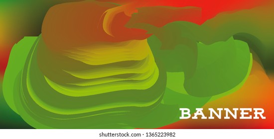 Modern colorful vector banner with gradient background. Colorful abstract geometric background. Template for banner, web page development, poster, flyer, magazine page, EPS10. Horizontal banner.