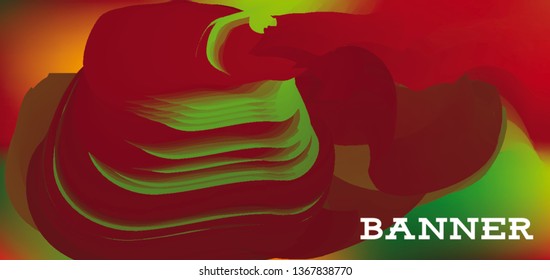 Modern colorful vector banner with gradient background. Colorful abstract geometric background. Template for banner, web page development, poster, flyer, magazine page, EPS10. Horizontal banner.