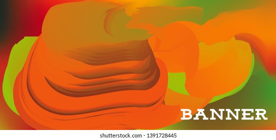 Modern colorful vector banner with gradient background. Colorful abstract geometric background. Template for banner, web page development, poster, flyer, magazine page, EPS10. Horizontal banner.