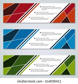 Modern colorful vector banners design collection