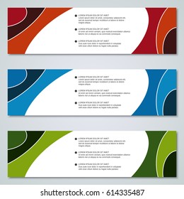 Modern colorful vector banners design collection