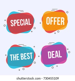 Modern Colorful Vector Banners and Speech Bubble Design