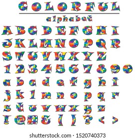 Modern and colorful vector fonts