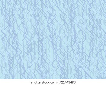 Modern colorful vector linear background with streams of cybernetic pathways. Contemporary random geometric texture. Backdrop with array of irregular lines. Element of design.