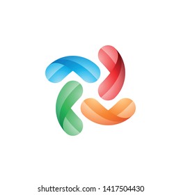 Modern colorful vector logo design template