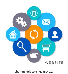 Modern colorful vector website infographic icons collection