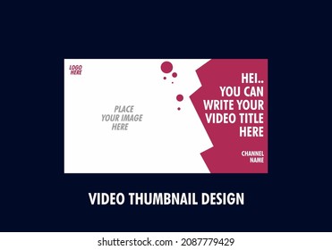 Modern and colorful video thumbnail design