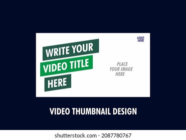 Modern and colorful video thumbnail design