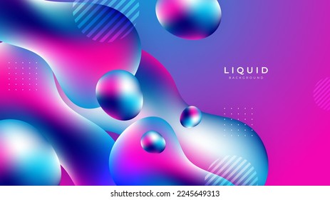Modern colorful vivid vibrant gradient liquid fluid abstract background