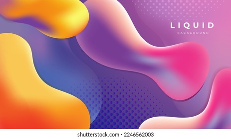 Moderno color vivo vivo gradiente vibrante líquido líquido fondo abstracto