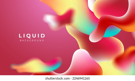 Modern colorful vivid vibrant gradient liquid fluid abstract background